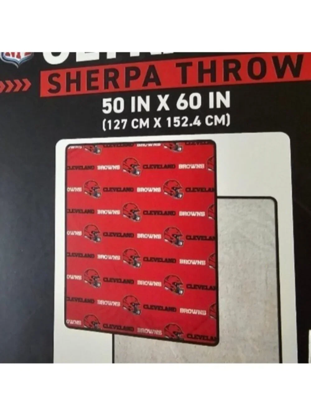 Cleveland Browns Sherpa Throw Blanket Ultra Supersoft 60